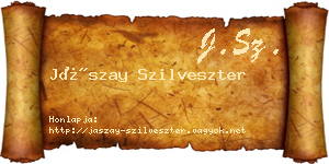 Jászay Szilveszter névjegykártya